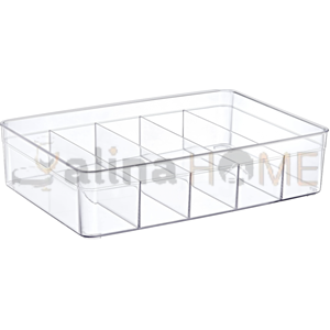 EMHOUSE CLEAR 5 BÖLMELİ BÜYÜK ORGANİZER 30X21X7,5 CM 1*12