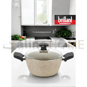 BRİLLANT GRANİT TENCERE PETRA 20 CM KREM DERİN 1*4