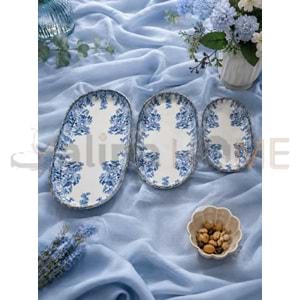 ÜLGER FLORA MAVİ 3 LÜ KAYIK TABAĞI 1*12