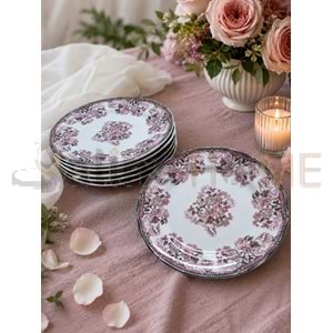 ÜLGER FLORA PEMBE PASTA TABAĞI 6 LI 1*6