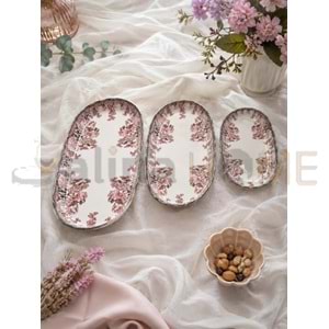 ÜLGER FLORA PEMBE 3 LÜ KAYIK TABAĞI 1*12