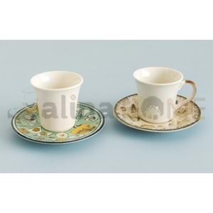 OKS KAVALYE RETRO 2 Lİ KAHVE TAKIMI 1*22