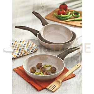 GÜLSAN TEFLON TAVA SETİ SAFRAN 3 LÜ GRANİT 18-20-22 CM 1*6