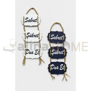 GLS İPLİ UV BASKI MİNİ SABRET ŞÜKRET DUA ET 6x11 CM 1*20
