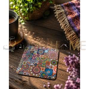 GLS AHŞAP KARE NİHALE DİJİTAL BASKILI 18x18 CM