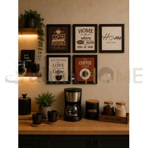 GLS AHŞAP KAHVE KÖŞESİ DUVAR SÜSLERİ KARE 20x20 CM
