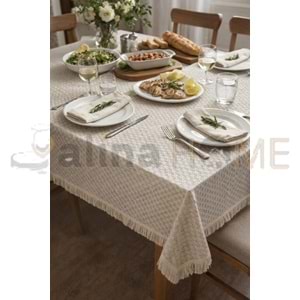 İNCİ MASA ÖRTÜSÜ KAYMAZ SİLİNEBİLİR 8 KİŞİLİK 190x150 CM 1*25