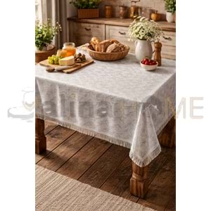 İNCİ MASA ÖRTÜSÜ KAYMAZ SİLİNEBİLİR 6 KİŞİLİK 136x92 CM 1*25