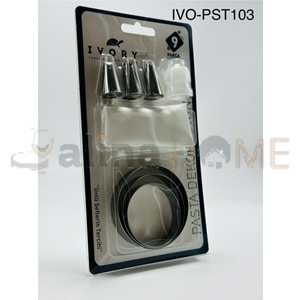 BZD IVORY KEK PASTA SETİ METAL 9 PARÇA 1*60