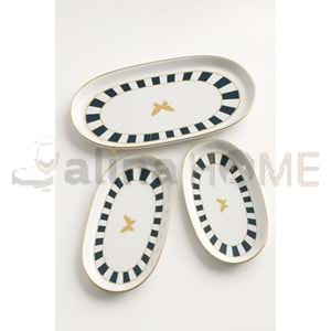ÜLGER ÇİZGİLİ KELEBEK MARTHA 3 LÜ KAYIK TABAK 1*12
