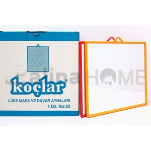 KOÇLAR AYNA KÖŞELİ DUVAR AYNASI 19x21 CM NO:22 1*12