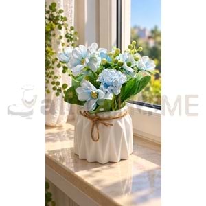 KRD ÇİÇEK YAPAY SAKSILI ORTANCA ÇİÇEĞİ 15 CM 1*24