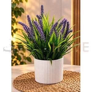 KRD ÇİÇEK YAPAY SAKSILI LAVANTA ÇİÇEĞİ 25 CM 1*12