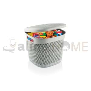 ÜÇSAN KAPAKLI SEPET DAMLA DESEN 320X305X280 MM 1*6