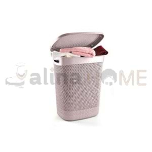 ÜÇSAN ÇAMAŞIR SEPETİ DAMLA DESEN 52 L 450X375X570 MM 1*6