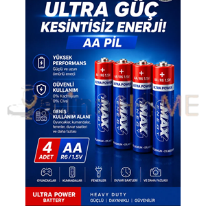 ZMAX KALEM PİL 4 LÜ 1*15