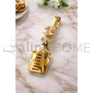 BZD IVORY SUNUM MAŞASI GOLD KELEBEK FİGÜRLÜ 1*60