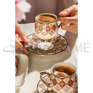 NEHİR PORSELEN KAHVE FİNCAN TAKIMI RÜYA 6 LI 1*12