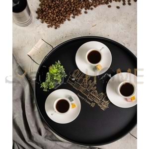 EGE TEPSİ METAL KAKTÜS BASKILI 37 CM AHŞAP SAPLI 1*12