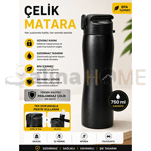 BIENLY MATARA OTOMOTİK KAPAK PASLANMAZ 750 ML TMA-01750 1*6