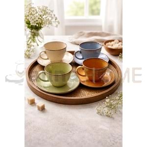 PASHA PORSELEN ÇAY TAKIMI SAND 4 LÜ 1*8
