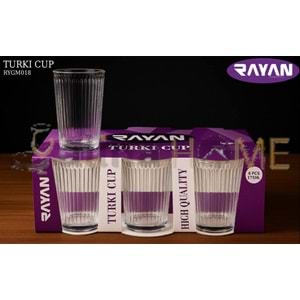 RAYAN CAM SU BARDAĞI TURKI 6 LI BARDAK 1*8