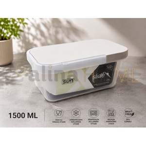 SUN SAKLAMA KABI SÜRGÜLÜ KAPAK 1500 ML 1*24