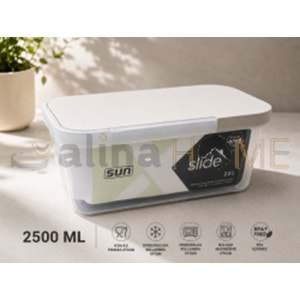 SUN SAKLAMA KABI SÜRGÜLÜ KAPAK 2500 ML 1*24
