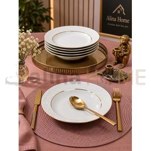 GÜRAL PORSELEN SEDEF 17 CM ÇUKUR TABAK MAT YALDIZ 1*12