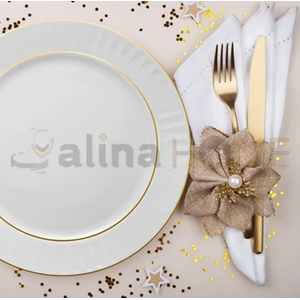 GÜRAL PORSELEN SEDEF 20 CM DÜZ TABAK MAT YALDIZ 1*12