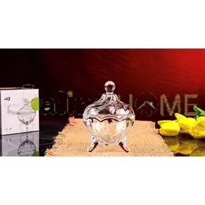 DELİ GLASS ŞEKERLİK CRYSTAL SUGAR BOWL 1*48