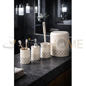 VICHY BANYO SETİ 4 PARÇA METAL KREM 1*4