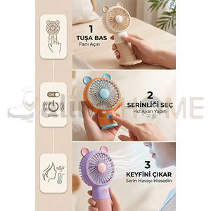 PANGO MASA ÜSTÜ MİNİ EL FANI USB ŞARJLI 10001 1*144