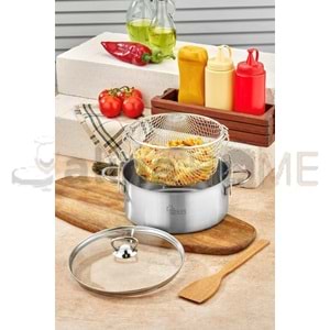 ZEN LİFE ÇELİK KIZARTMA TENCERESİ 22 CM 1*10