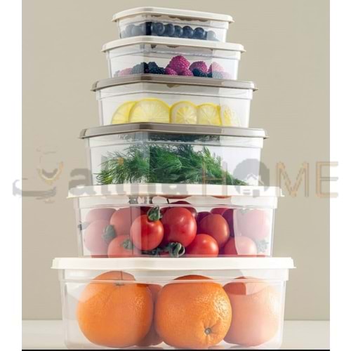 SOFTCHEF SAKLAMA KABI 6 LI DİKDÖRTGEN 225-430-750-1220-1950-3000 ML 1*24