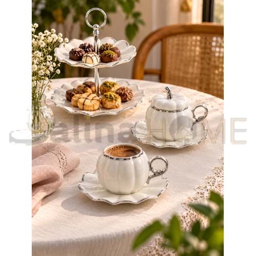 ACAR KAHVE FİNCAN TAKIMI BETTY SUNUMLUKLU KABAK MODEL 2 Lİ 1*12