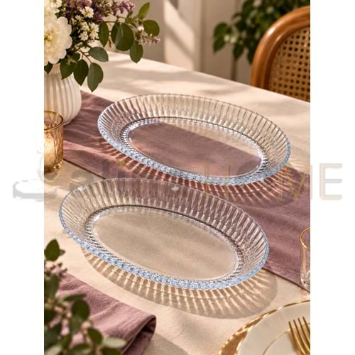 PAŞABAHÇE KAYIK TABAK RAİN 2 Lİ OVAL TABAK 246x195 MM 1*6