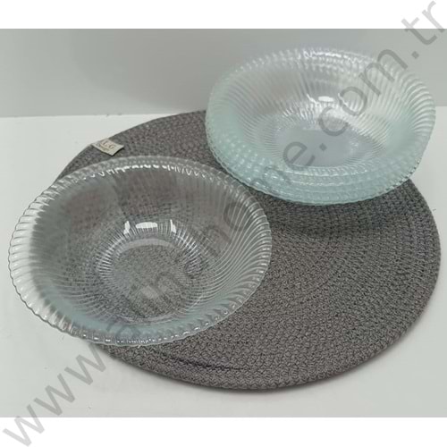AKGÜL 18 CM 6 LI CAM YEMEK TABAĞI 1*6