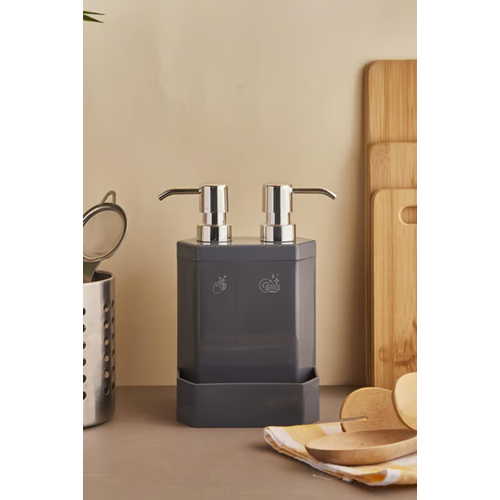 PEROTTİ SIVI SABUNLUK MARLON LECCE GREY 2 Lİ SÜNGERLİKLİ 1*24