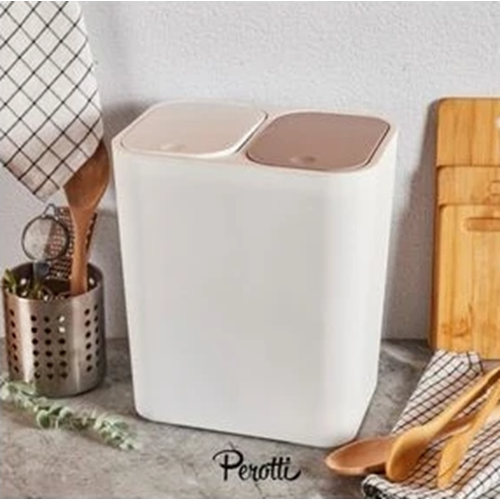 PEROTTİ ÇÖP KOVASI 2 Lİ MİTON WHİTAPE 15 LT 1*12