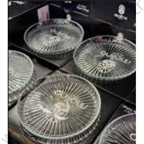 AKGÜL DİK KENARLI RİVA 14 CM 6 LI CAM TABAK 1*12