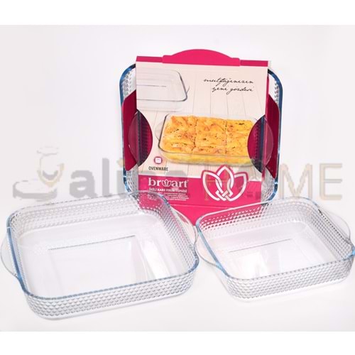 BRART TEPSİ 2 Lİ KARE PETEKLİ TEPSİ 27 CM-21 CM 1*4