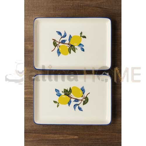 ÜLGER SERAMİK LİMON DESENLİ KAYIK TABAK NO:3 28 CM 1*6