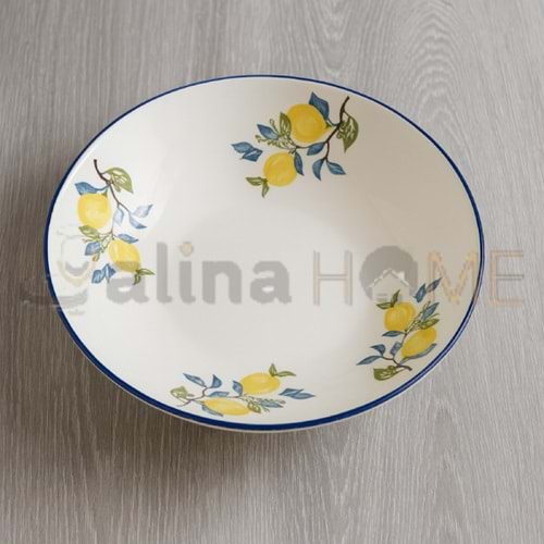 ÜLGER SERAMİK LİMON DESENLİ BOL KASE MEYVELİK 1*24