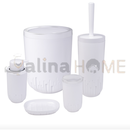HEREVİN BANYO SETİ YUVARLAK 5 Lİ SET BEYAZ 1*4