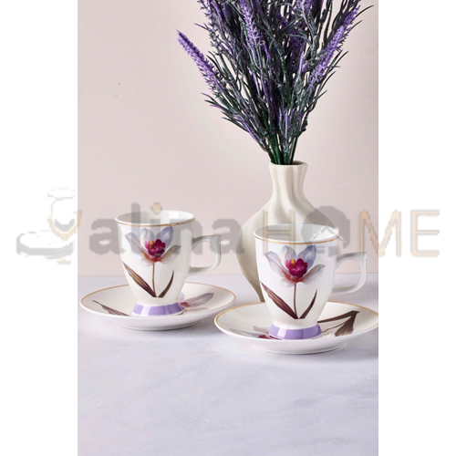 PEROTTİ PORSELEN 2 Lİ KAHVE FİNCAN TK. BEGONVİL1*12