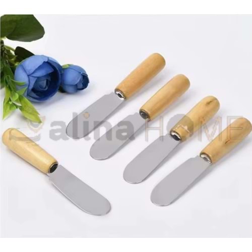 MTR AHŞAP SAPLI MİNİ NUTELLA TEREYAĞ SÜRME BIÇAK 6 LI 1*90