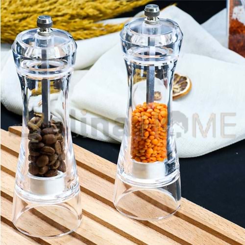 HEREVİN AKRİLİK BAHARATLIK ÖĞÜTÜCÜ DEĞİRMEN 16,5 CM 1*12