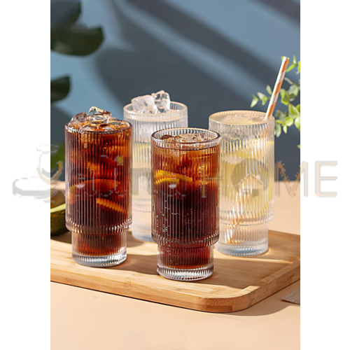 LUCA MİA CAM BARDAK ÇİZGİLİ BÜYÜK BOY 1*48