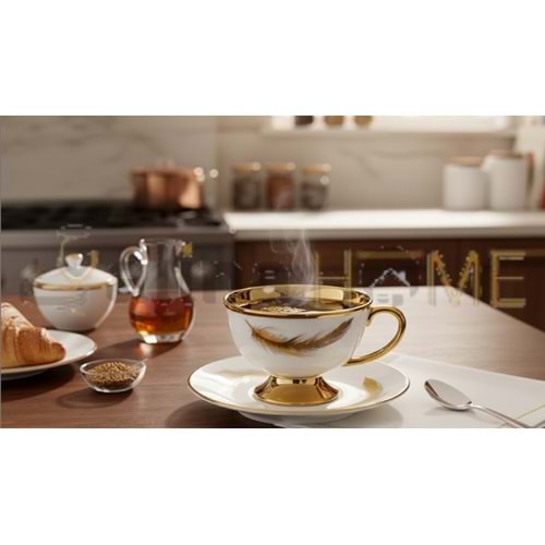 MTR PORSELEN NESCAFE FİNCAN TAKIMI AYAKLI 6 LI 1*8